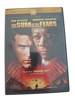 The Sum of All Fears DVD 2002 Ben Affleck Morgan Freeman Widescreen Thriller